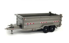 PJ Trailers DM Dump Trailer – Silver – Weiss Bros 1:50 Scale Model #035-1404 New