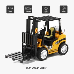 Forklift Truck Toy Construction Vehicle 1:24 Diecast Model Engineering Equipment