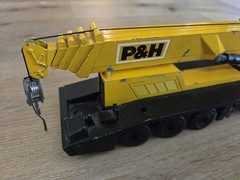 Vintage Gescha 1:50 Diecast P&H -1300 Hydraulic Truck Crane W. Germany