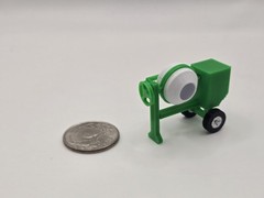 1/64 Scale Posable 12CF Concrete Cement Mixer in Green
