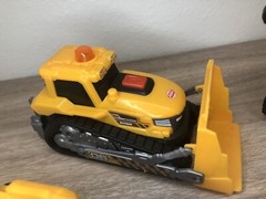 Dickie Toys Light Up Construction Trucks Lot Of 4-Dozer, Loader, Dump, Excavator