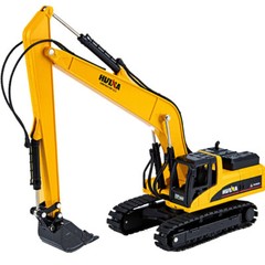 1:50 Excavator Construction Vehicle Diecast Digger Truck for Collection Yellow