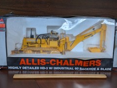 NOS Allis-Chalmers HD-3 Crawler Industrial 60 Backhoe & Blade SpecCast 1/16
