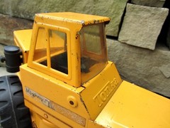 Vintage Tonka Mighty Road Grader with Double Blade Orange 54726