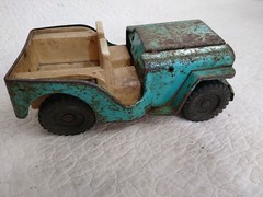 VINTAGE 1960’s TONKA JEEP PRESSED STEEL AQUA BLUE Old Rare 1960s truck