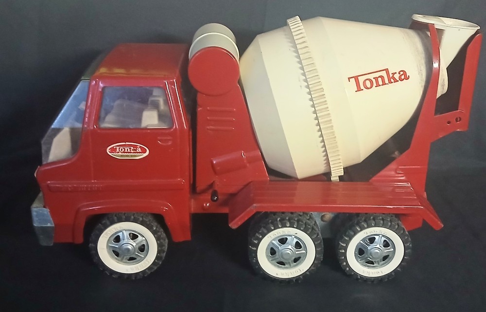 Vtg 1960s Tonka Gas Turbine Cement Mixer Truck #620 Red White NEAR MINT BEST