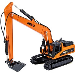 1:50 Excavator Construction Vehicle Diecast Digger Truck Toys for Boys Brown