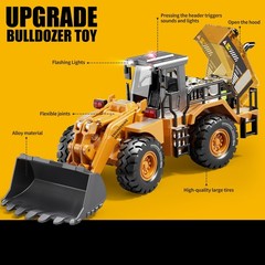 Kids Metal Construction Toys – Bulldozer, Upgraded Construction Vehicle with …