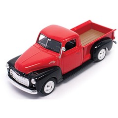 GMC Pick Up Red Black Two-Tone 1:43 Scale Diecast Replica Model Rolling Tires