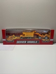 Denver Models – Semi Hauler with Construction Dump Truck and Front Loader – G6