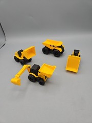 CAT Caterpillar Toy Dump Truck Excavator Trucks Construction Lot of 4 Plastic