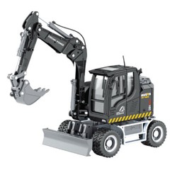6.7″ Excavator Toy Construction Vehicle Diecast Boys Toys for Kids Gifts Black