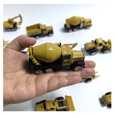 6pcs Alloy Engineering Truck Set Crane Excavator Parking Lot Toy6pcs Alloy Engin