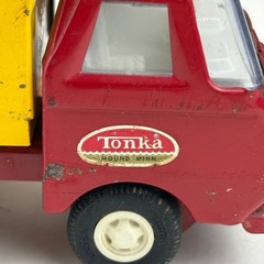 Vintage 1960s TONKA DUMP TRUCK 5″ Pressed Steel Red Cab Yellow 55040 Mound, MINN