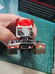 DCP 1:64 S&T Trucking Inc Red Peterbilt Tractor Trailer Used Box