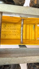 Vintage Hubley 474 Kiddie Road Grater Cast Iron Toy Yellow 6 Wheel 1950s-60s
