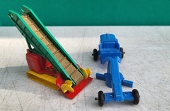 Banner Hard Plastic Construction Toys Road Grader & Mining Conveyor Belt 1950s
