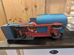 Vtg Marx Lumar Contractors Front Loader Shovel Dump Truck Pressed Steel 1940s