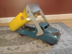 VINTAGE MARX LUMAR CONTRACTORS FRONT LOADER DUMP TRUCK PRESSED STEEL TOY