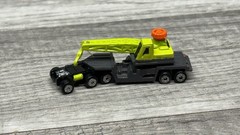 CRANE with SEMI TRUCK Micro Machines Miniature Neon Yellow Missing Truck Cab