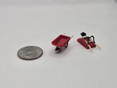 1/64 Scale Wheel Barrow in Red *2 Pack*
