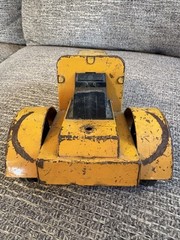 Vintage Marx LUMAR Earth Hauler Pressed Steel Tractor Cab Yellow 1950s