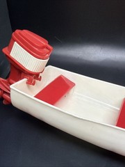 1960 ‘s Andy Gard Plastic 8″ Red And White Motorboat Outboard Motor Tonka