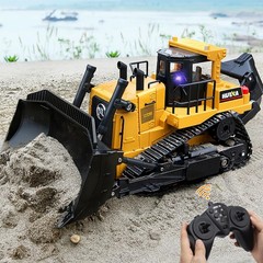 fisca Remote Control Bulldozer RC 1/16 Full Functional Construction Vehicle, …