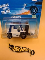 Hot Wheels Forklift White Blue Black 1997 #642 🔥38