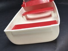 1960 ‘s Andy Gard Plastic 8″ Red And White Motorboat No Outboard Motor Tonka