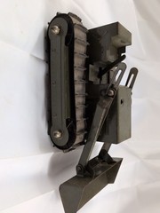 Vintage 1960s Structo Green U.S. Army Engineers Bulldozer Pressed Steel Toy Rare