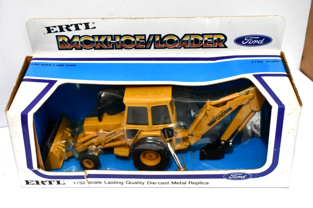 VTG 1/32 Ertl Ford 555A Backhoe/Loader Die-cast Metal Replica #1456 NEW In Box