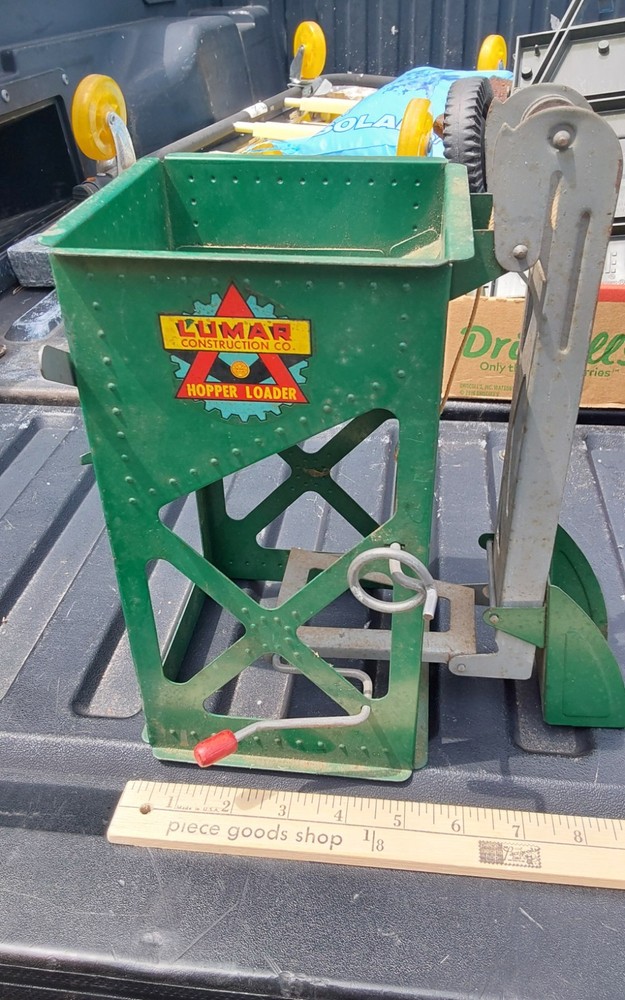Marx Pressed Steel Lumar Construction Co. Green Hopper Loader