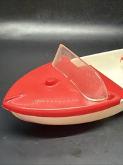 1960 ‘s Andy Gard Plastic 8″ Red And White Motorboat No Outboard Motor Tonka