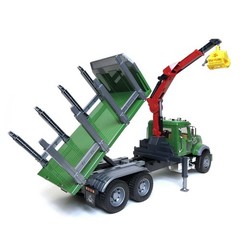 1/16th Bruder Mack Granite Log Truck with Knuckleboom Grapple Crane 02824