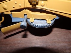 Hubley Kiddie Toy Cast Iron Road Grader Mounted on wood Plaque Restored
