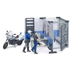 1/16 Bruder Police Station with Police Motorbike 62732
