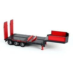 Bruder 1/16 Red & Black Tri-axle Low Loader Trailer with Ramps 42617