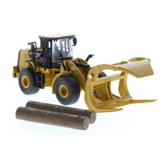 1/64 Caterpillar CAT 950M Wheel Loader W/ Log Fork, Bucket & 2 Log Poles 85635