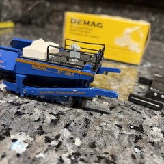Demag DF120 Road Paver – NZG 1:50 Diecast Model #231 Rare Blue -Wegenbouv Stevin