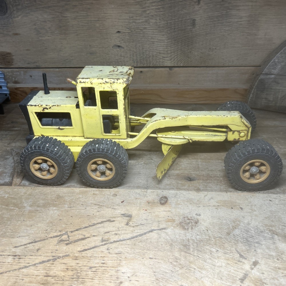 Vintage Tonka Road Grader 1960s Pressed steel, USA made, Classic and collectible