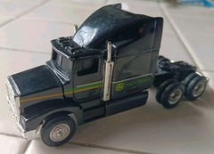 ERTL John Deere Black Peterbilt Semi Truck Diecast Truck Cab Only