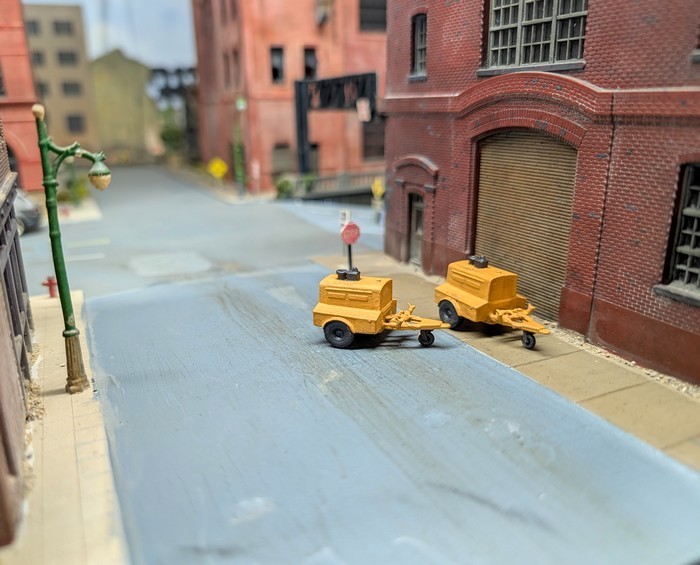 Custom Built 1/87 HO Scale 1960s/70s era LeRoi Air Compressor Trailers