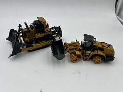 HUINA Bulldozer & Wheel Loader Alloy Diecast Vehicle S1:50 Construction *READ*