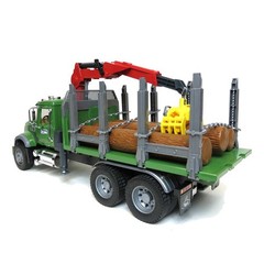 1/16th Bruder Mack Granite Log Truck with Knuckleboom Grapple Crane 02824