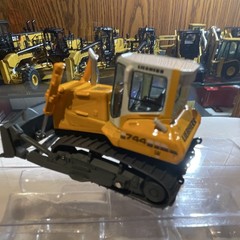 Liebherr 744 Tracked Dozer Diecast Model Yellow Gray Black