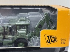 B68 1:87 MOTORART 13479 JCB HMEE BACKHOE LOADER CRANE SHOVEL ARMY GREEN MIB 4