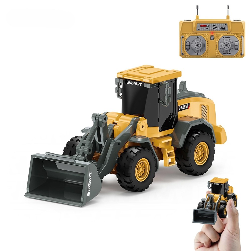 BRRRRT 1/64 RC Bulldozer Toy,Full Proportion RC Construction Vehicles Support…