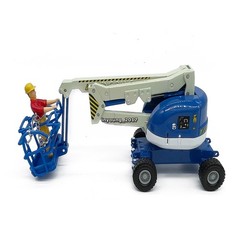 Aerial Work Platform Truck Model Toy Metal Diecast Construction Equipment Blue