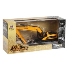 1:50 Excavator Construction Vehicle Diecast Digger Truck Toys for Boys Yellow